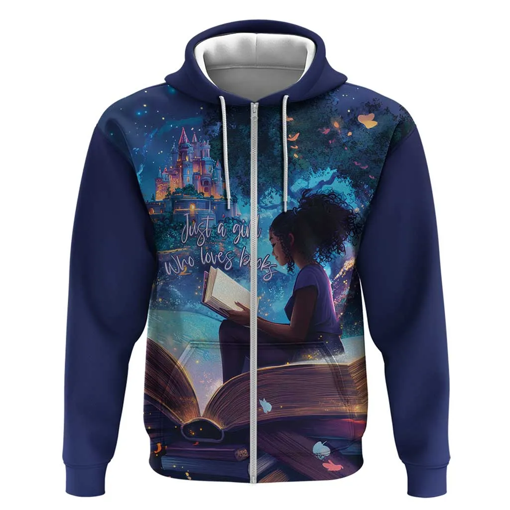 Black Girls Book Lovers Zip Hoodie So Many Books - So Little Time LT15