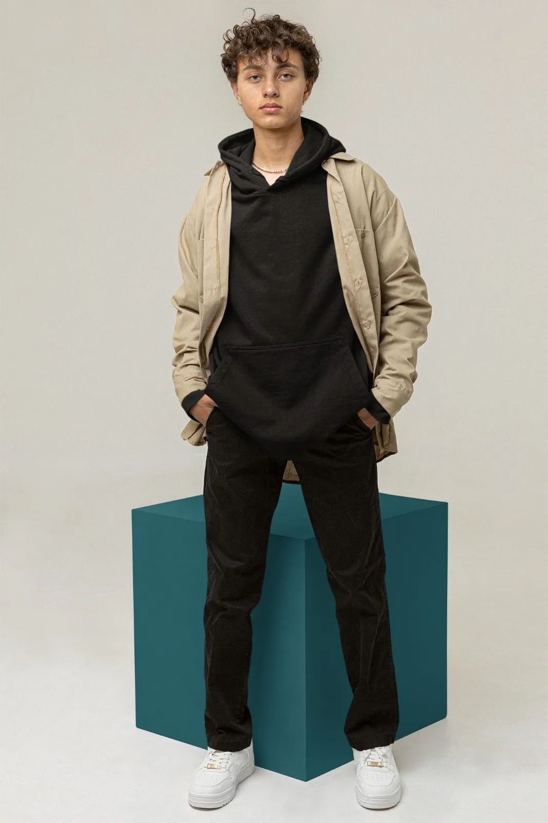 Black Oversized Hoodie || Essentials