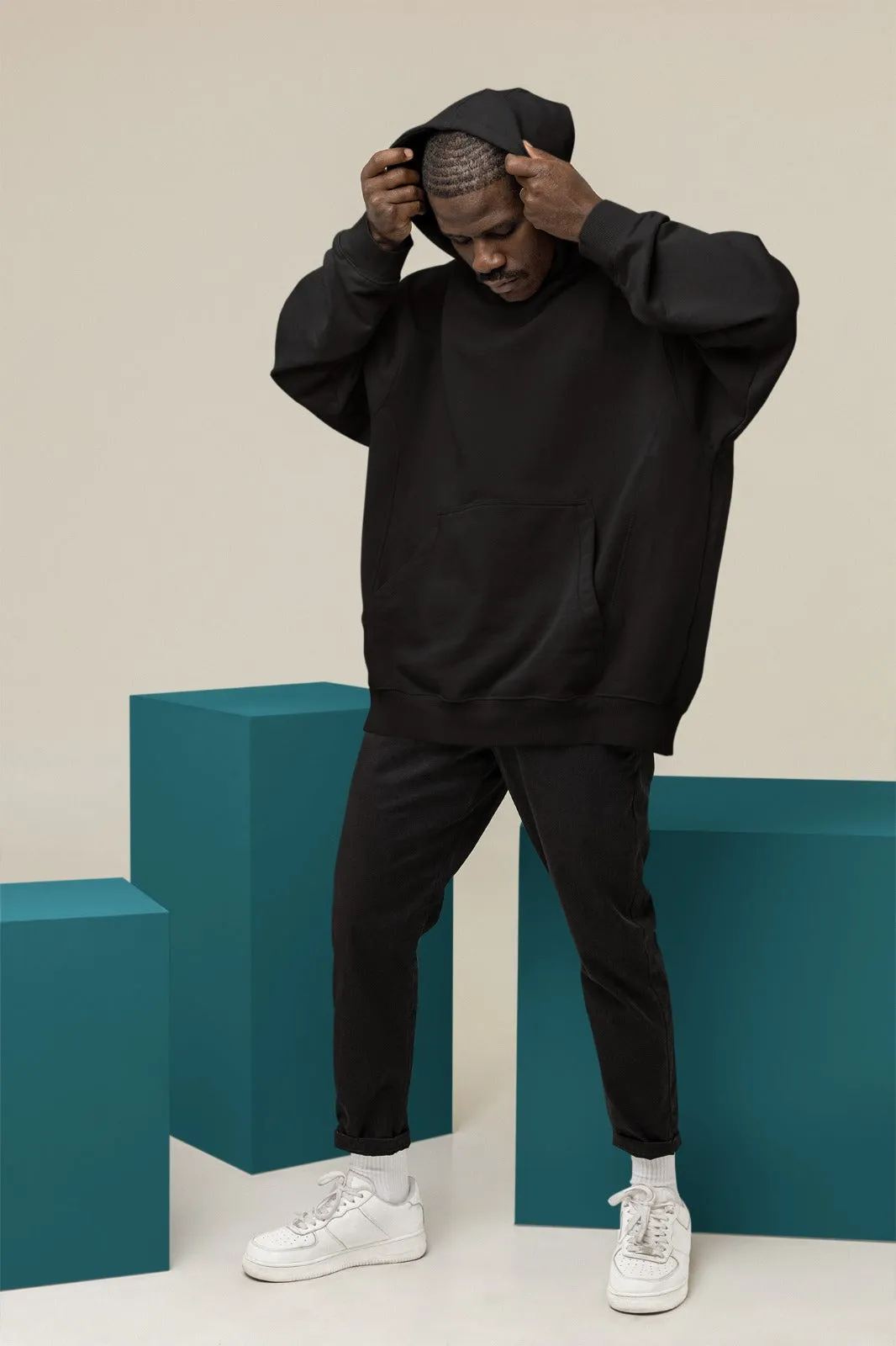 Black Oversized Hoodie || Essentials