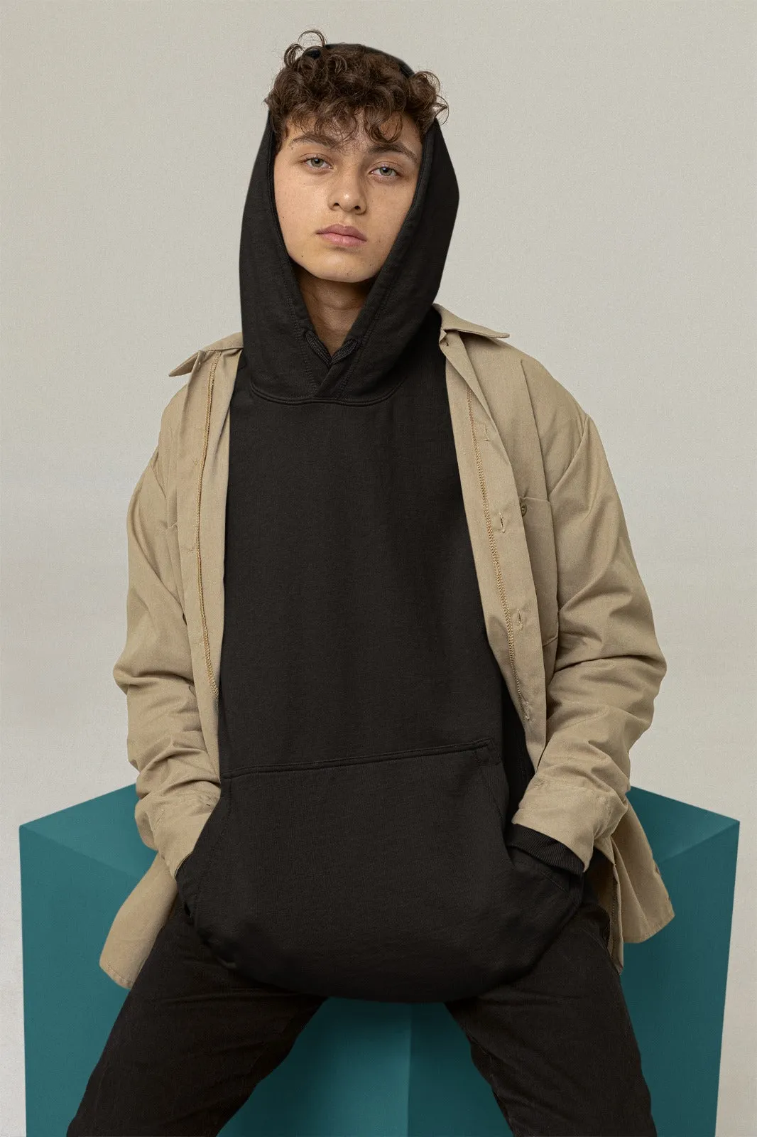 Black Oversized Hoodie || Essentials