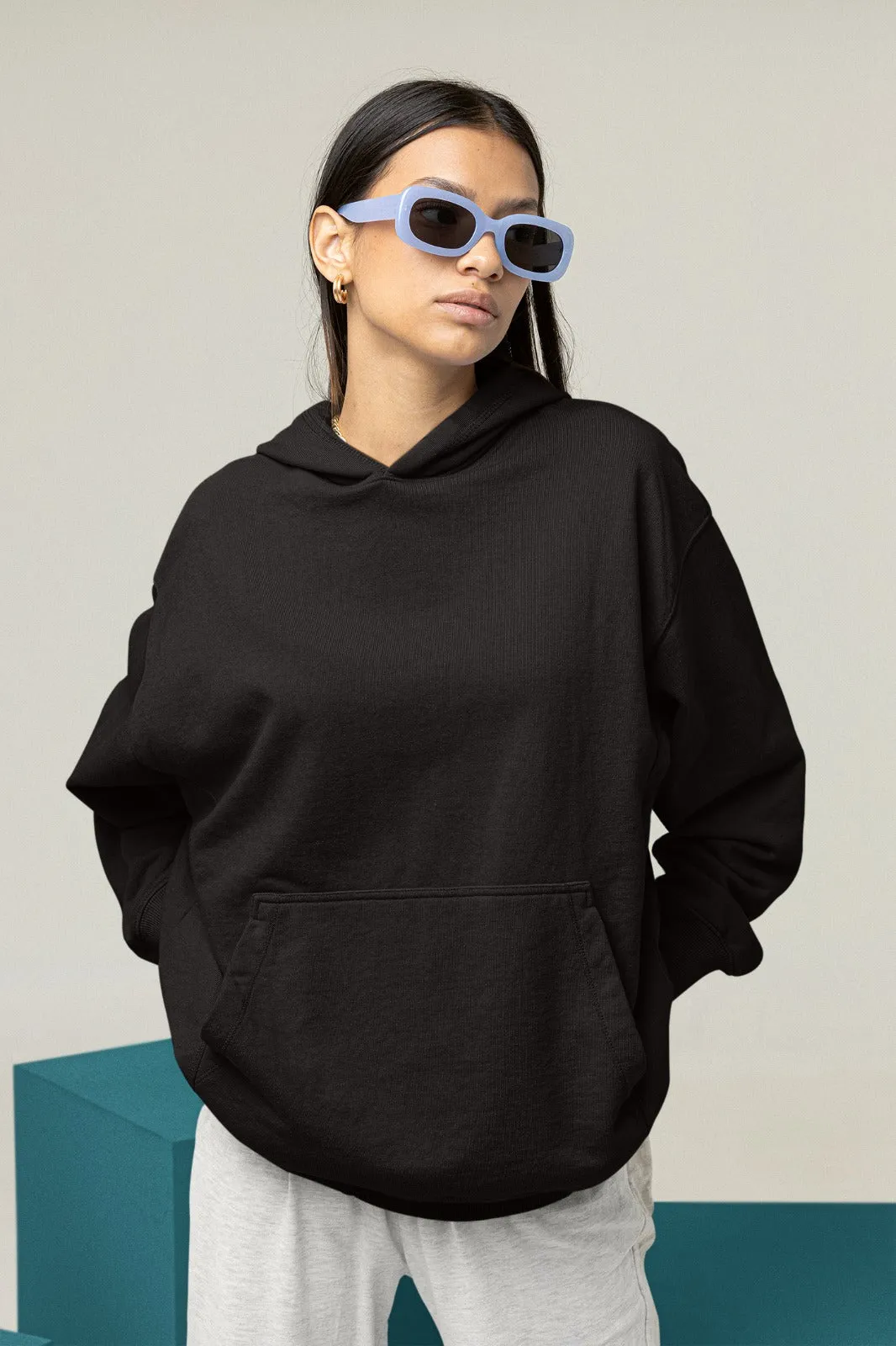 Black Oversized Hoodie || Essentials