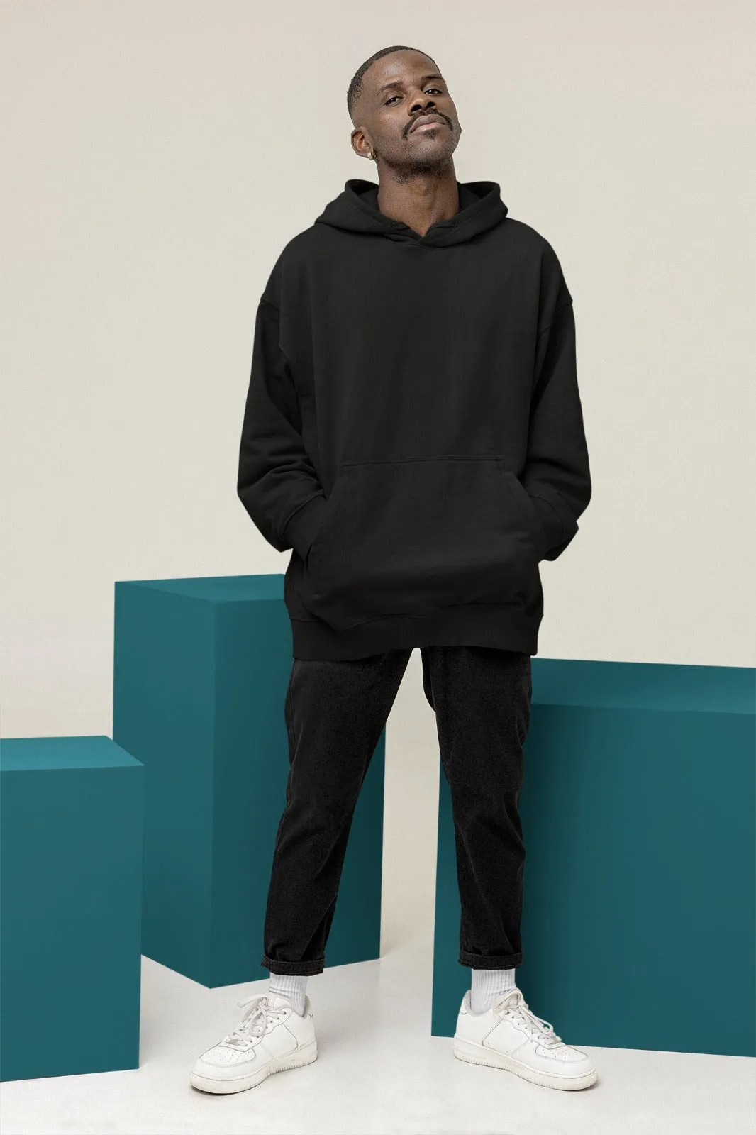 Black Oversized Hoodie || Essentials