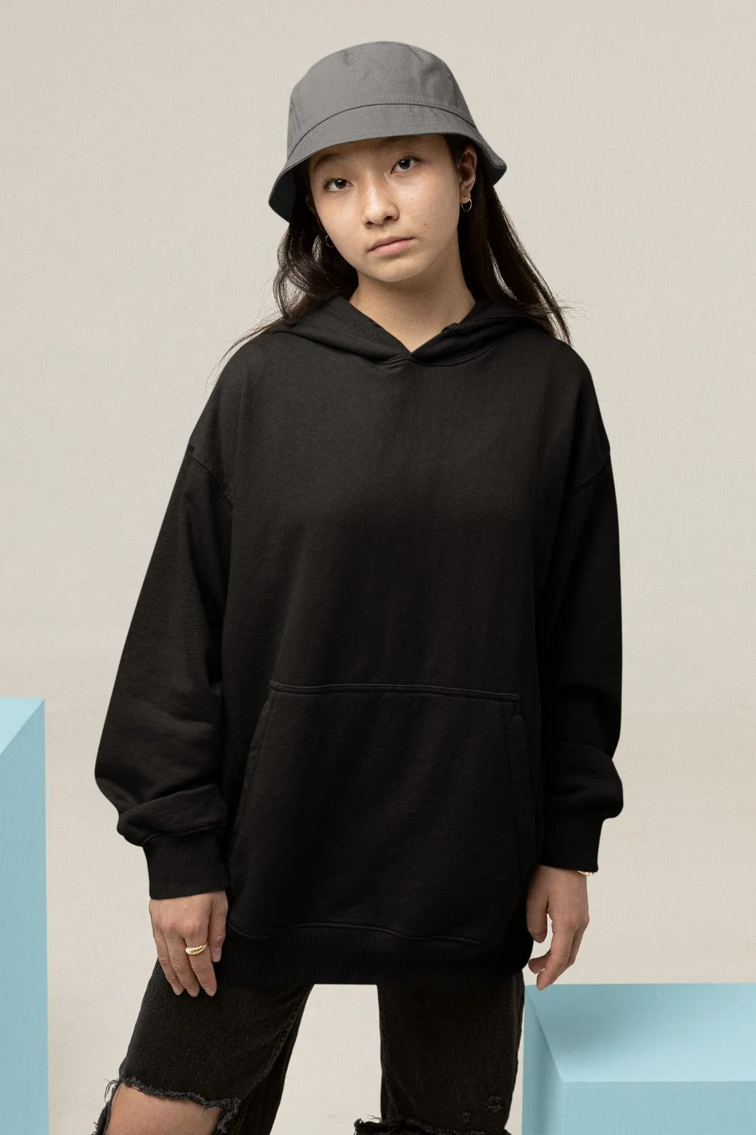 Black Oversized Hoodie || Essentials