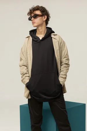 Black Oversized Hoodie || Essentials