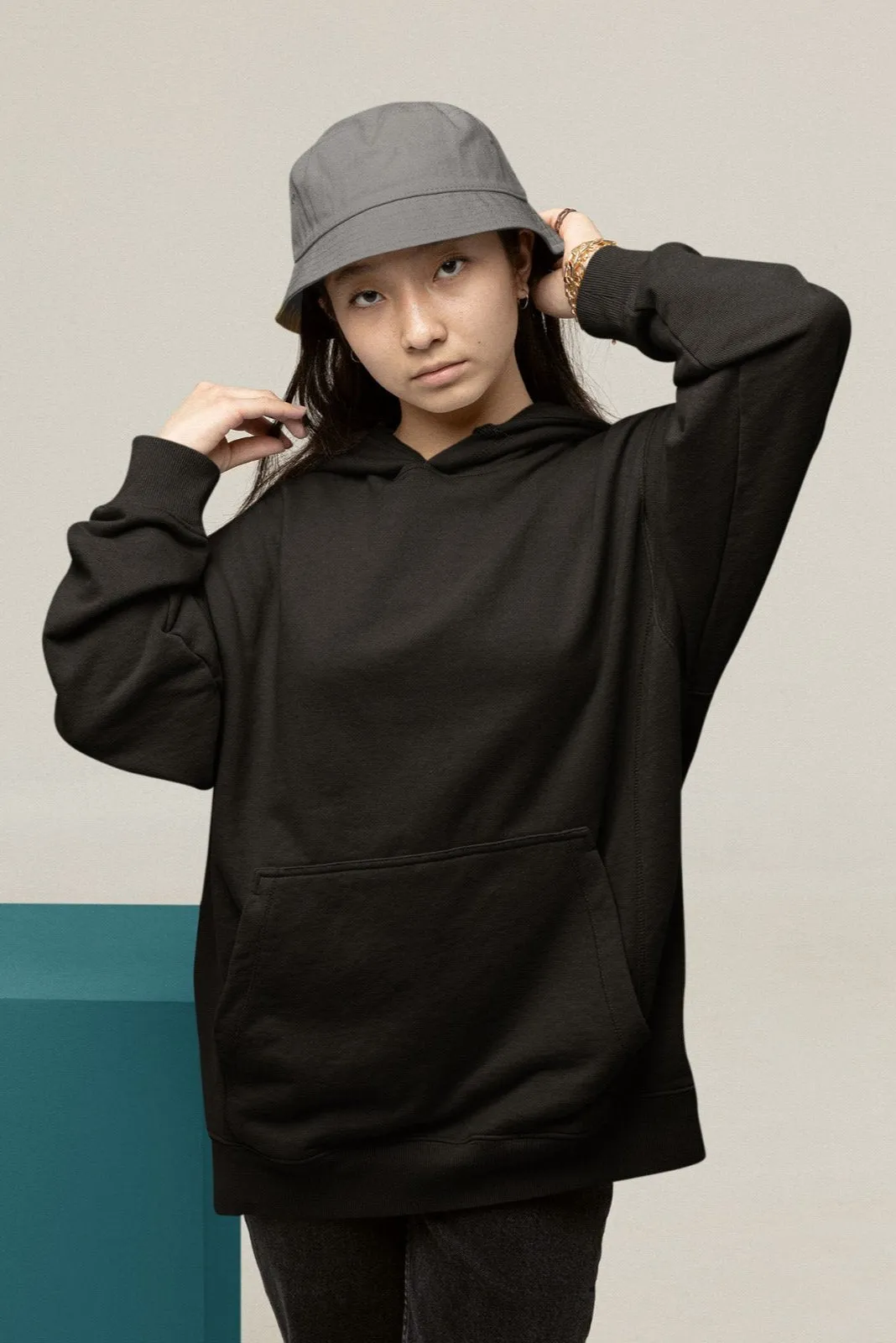 Black Oversized Hoodie || Essentials