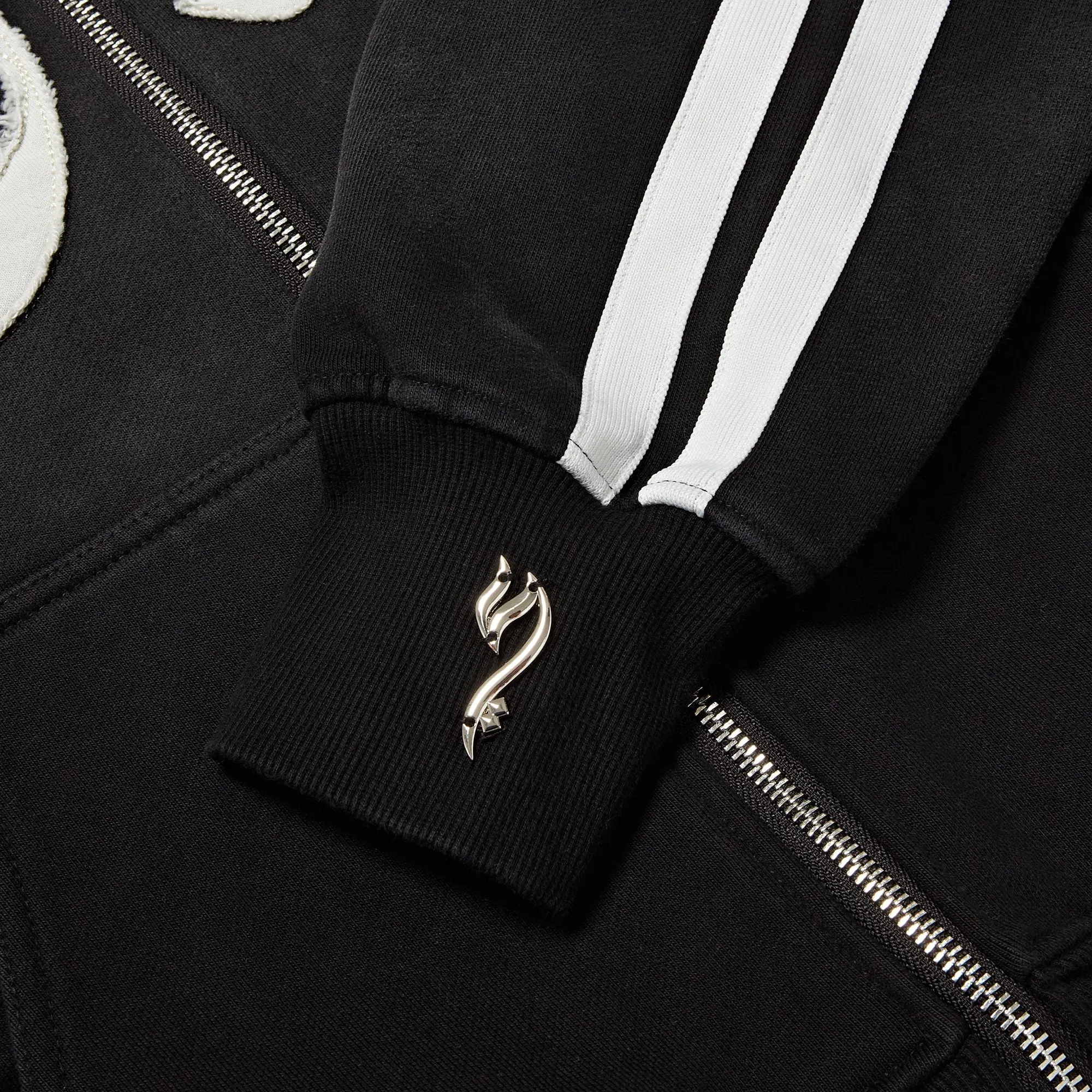 BLACK TRACKLINE ZIP UP