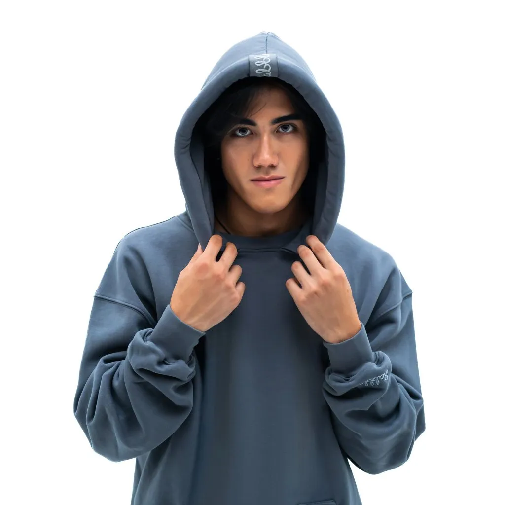 Blank Hoodie with Interchangeable Drawstring Hood - Unisex