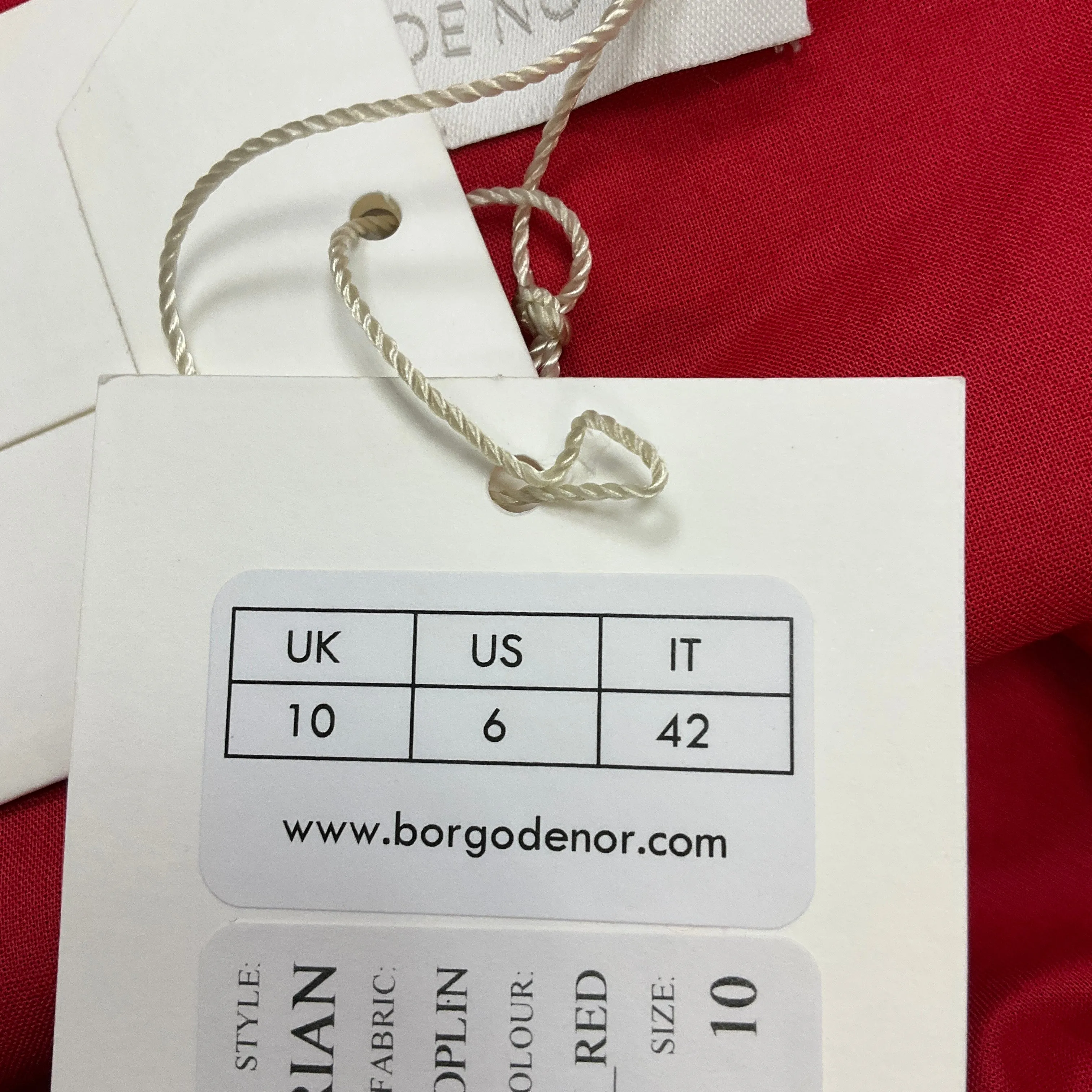 Borgo de Nor Ram Pam Pam Red Cotton Poplin Marian Dress