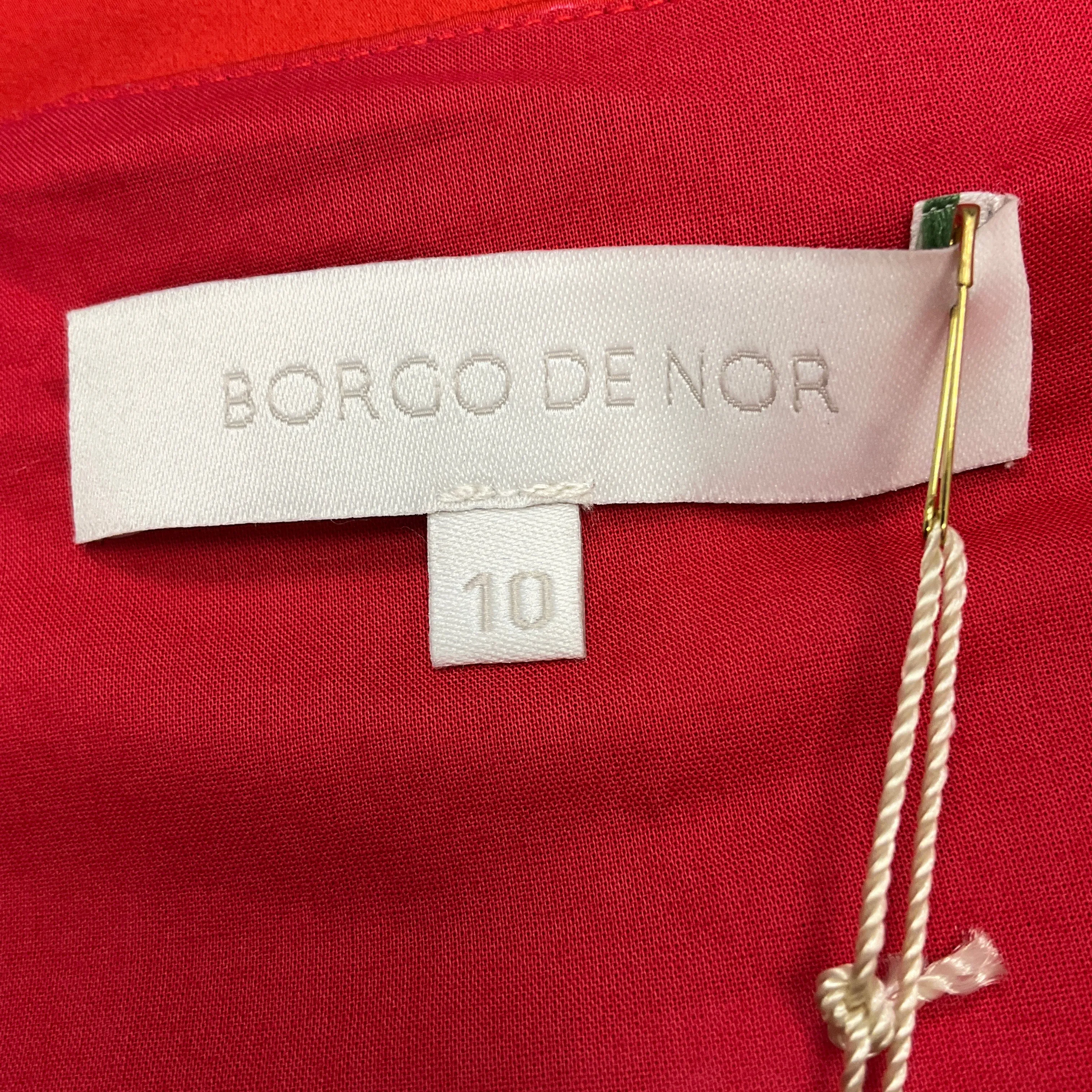 Borgo de Nor Ram Pam Pam Red Cotton Poplin Marian Dress
