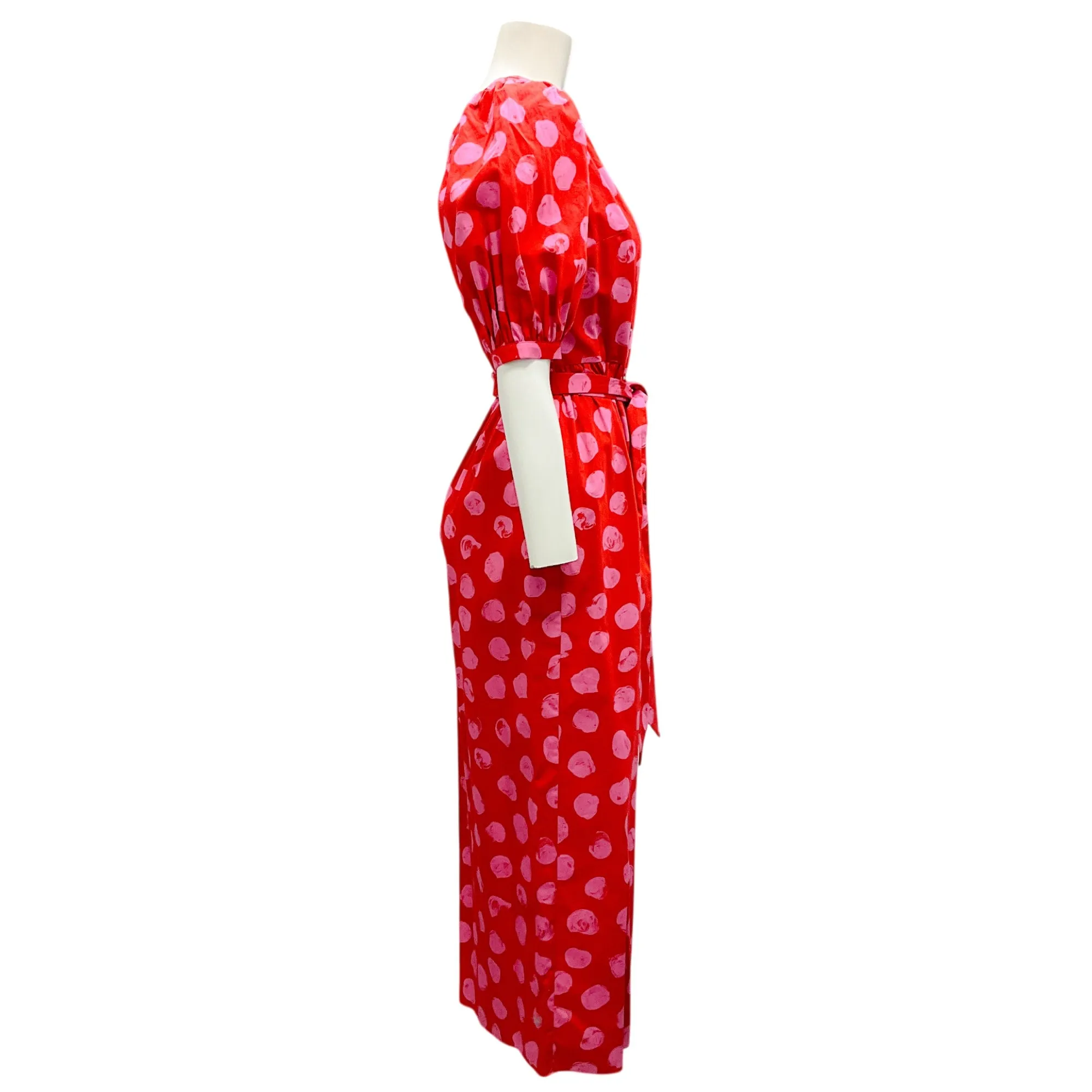 Borgo de Nor Ram Pam Pam Red Cotton Poplin Marian Dress