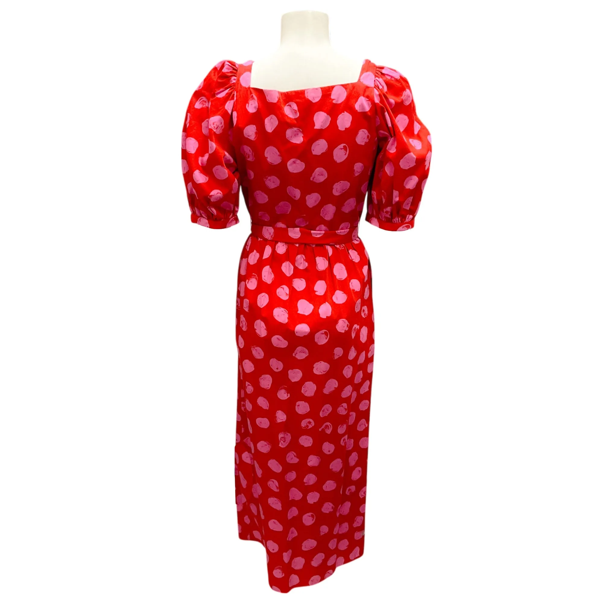 Borgo de Nor Ram Pam Pam Red Cotton Poplin Marian Dress