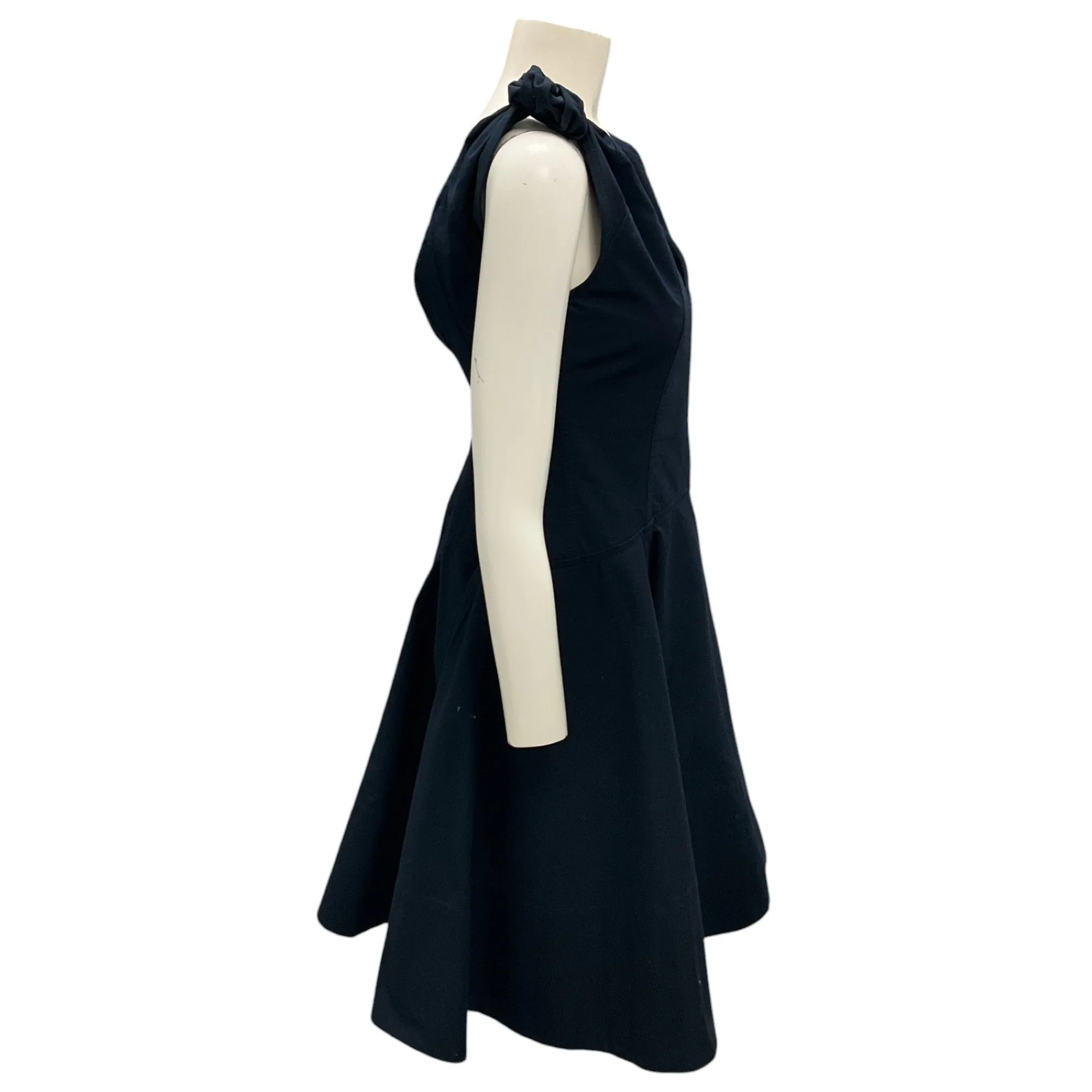 Bottega Veneta Navy Blue 2022 Knotted Compact Midi Dress