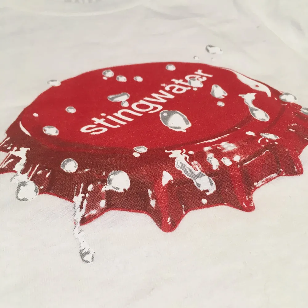 Bottle cap t shirt white