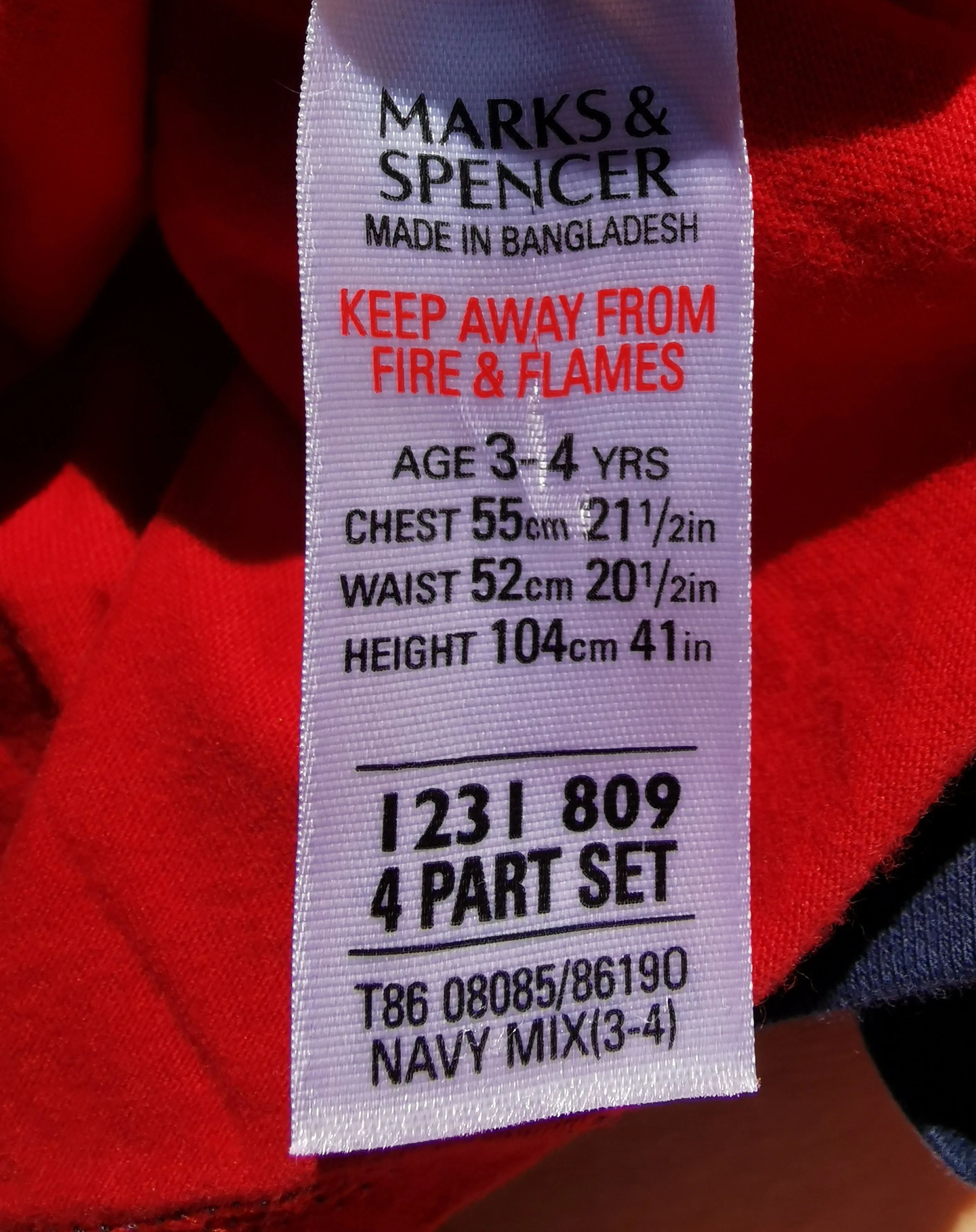 BOY SIZE 3/4 YEARS - MARKS & SPENCER, Cotton Soccer T-shirt EUC B49