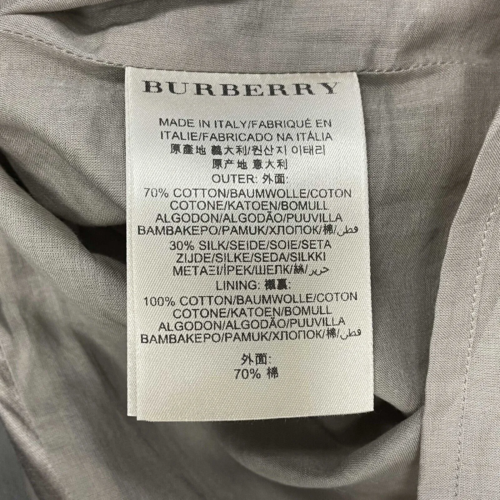 Burberry - Ruffle and Buttoned Sleeveless Dress - Taupe - US 6