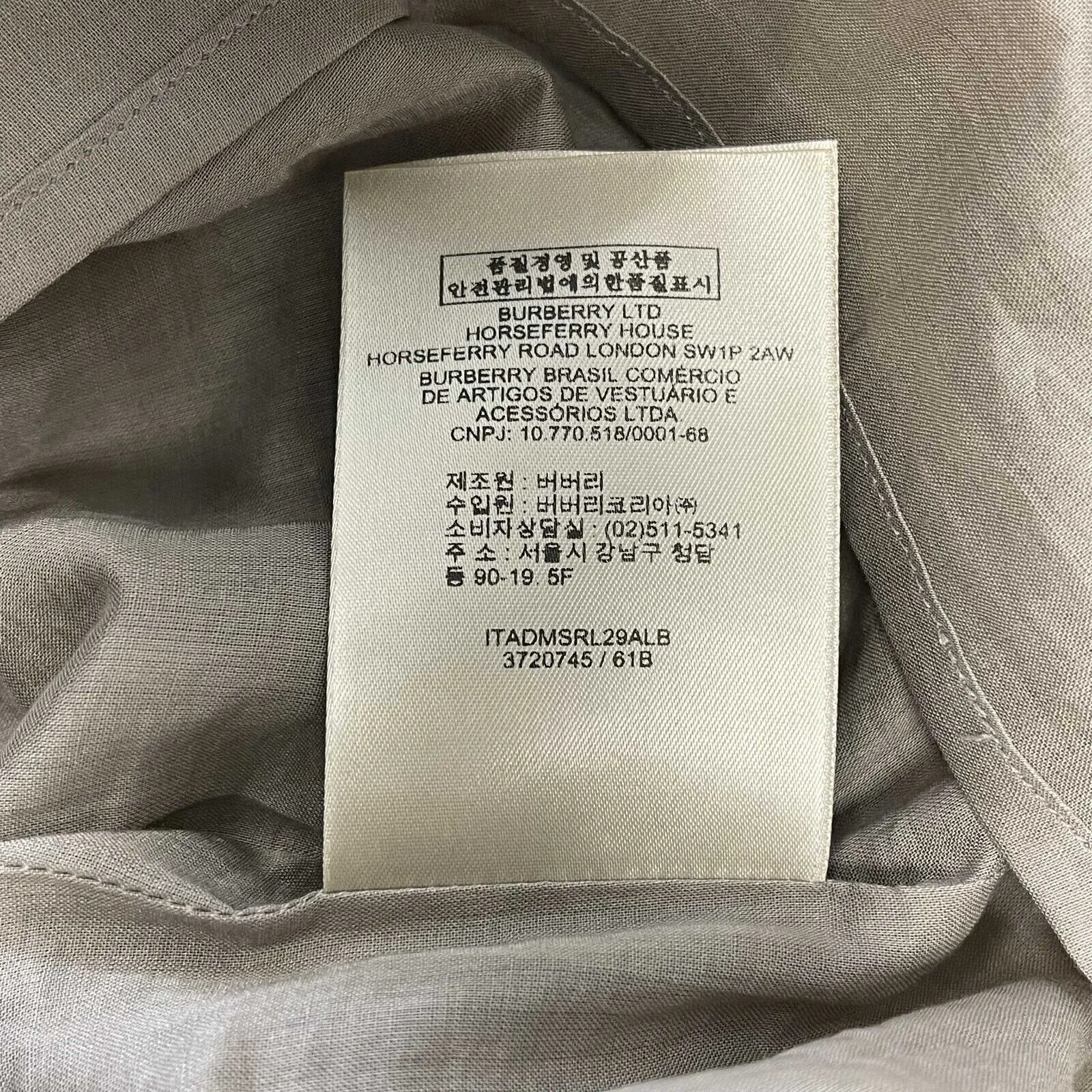 Burberry - Ruffle and Buttoned Sleeveless Dress - Taupe - US 6