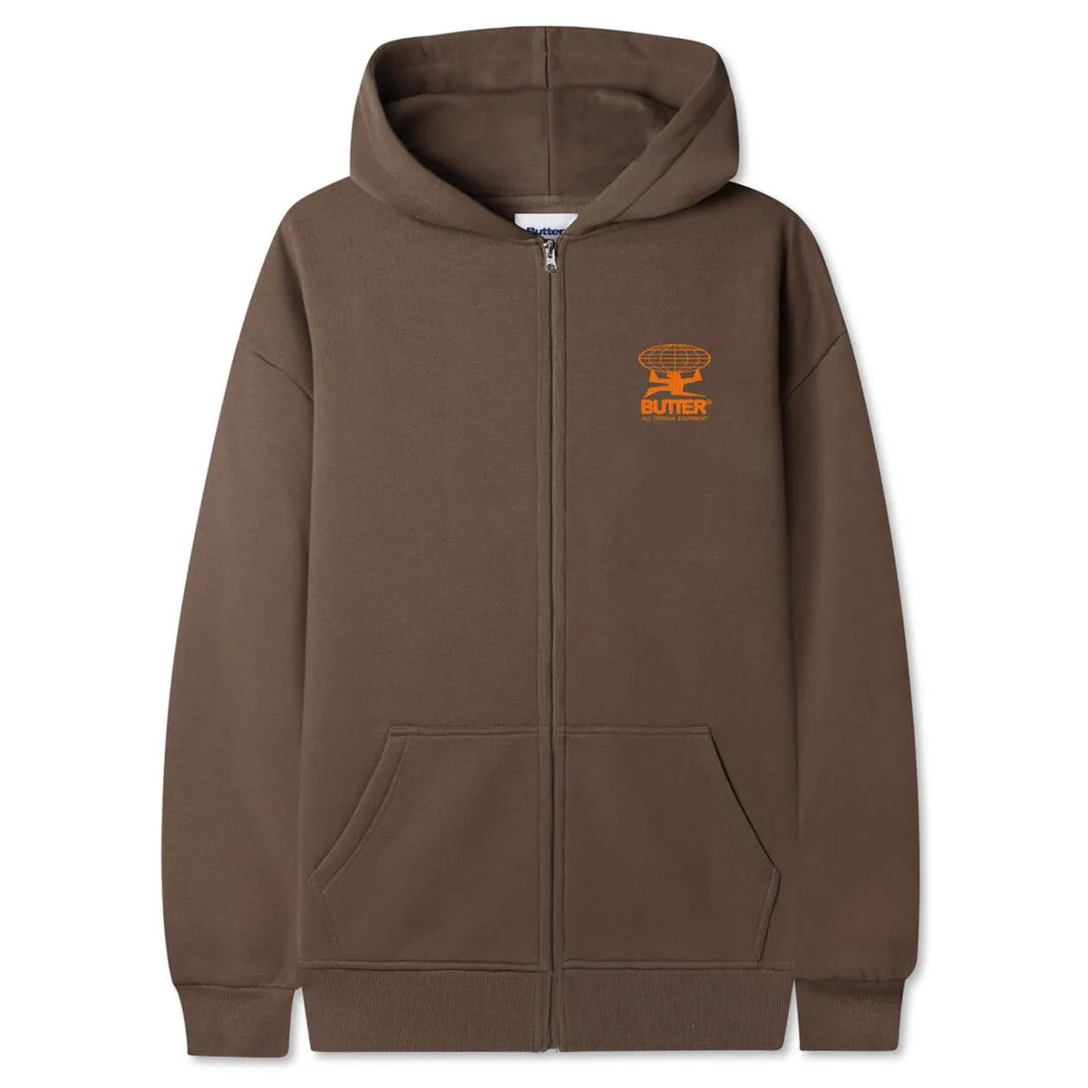 Butter Goods - Terrain Zip Hoodie Washed Brown