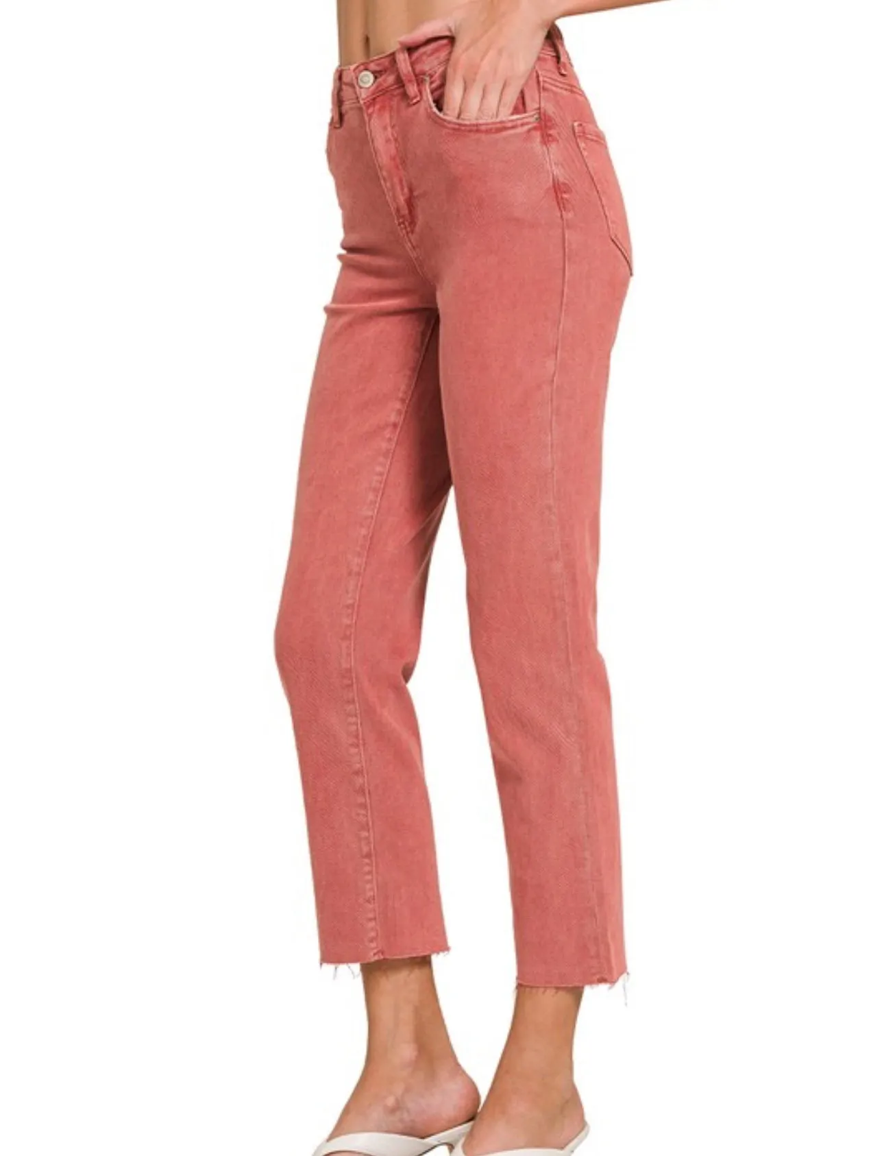 Cabernet Mineral Washed Straight Leg Denim