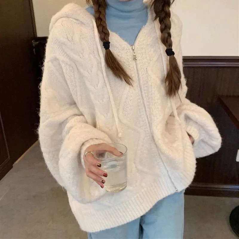 Cable Knit Chunky Oversized Cardigan