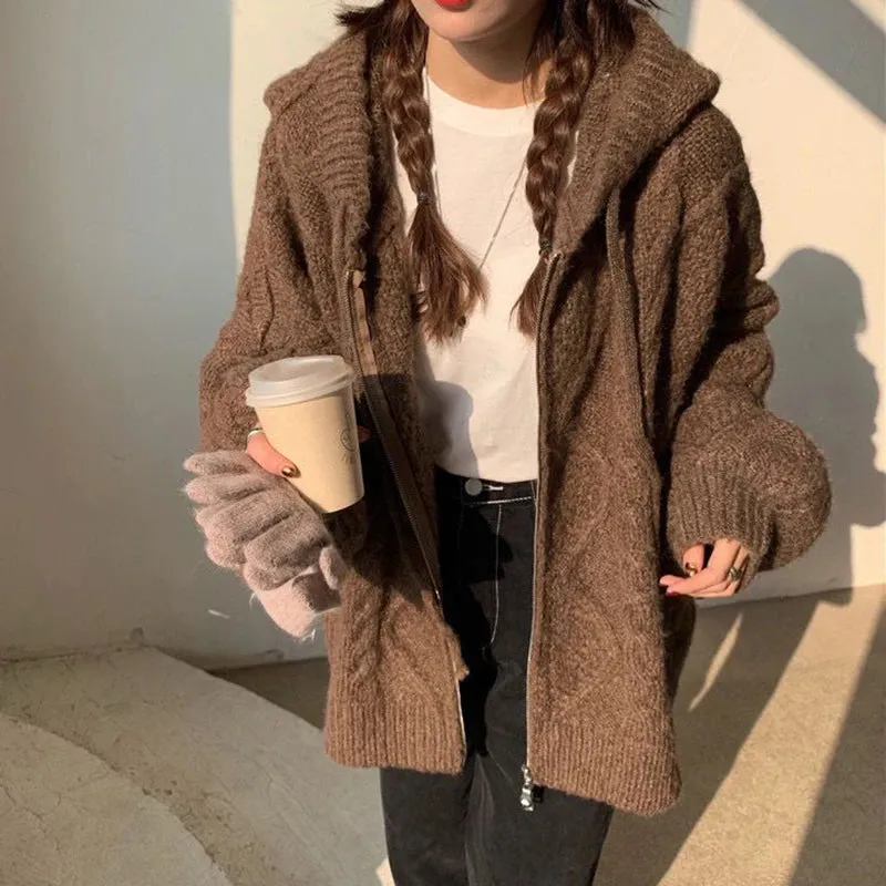 Cable Knit Chunky Oversized Cardigan
