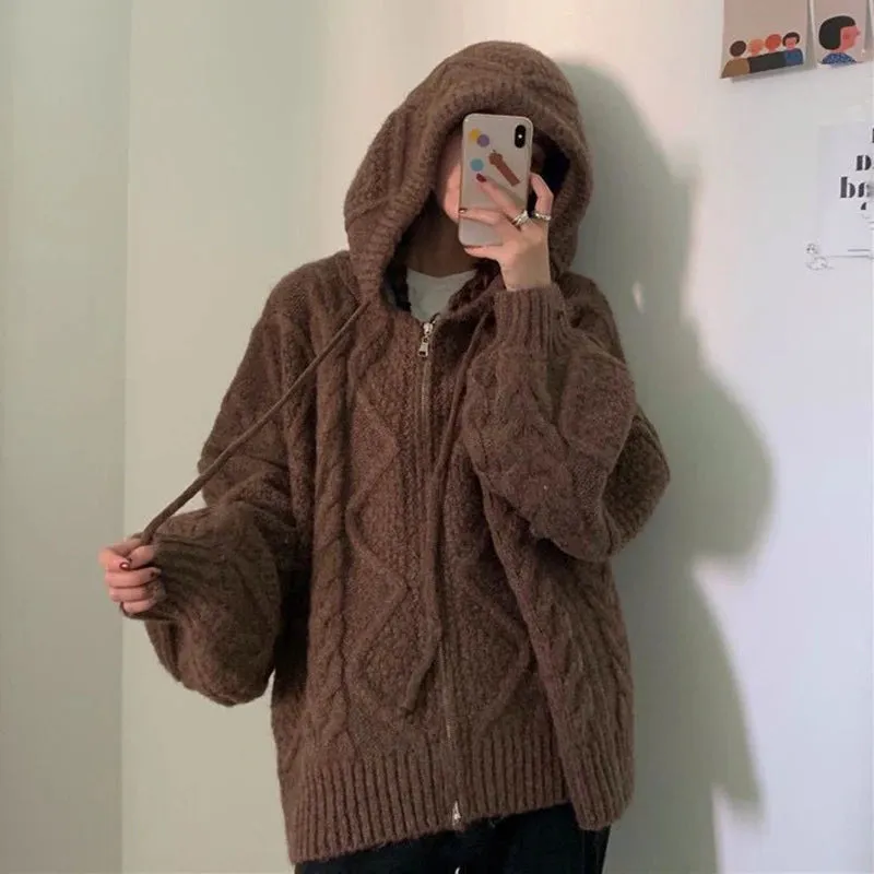 Cable Knit Chunky Oversized Cardigan