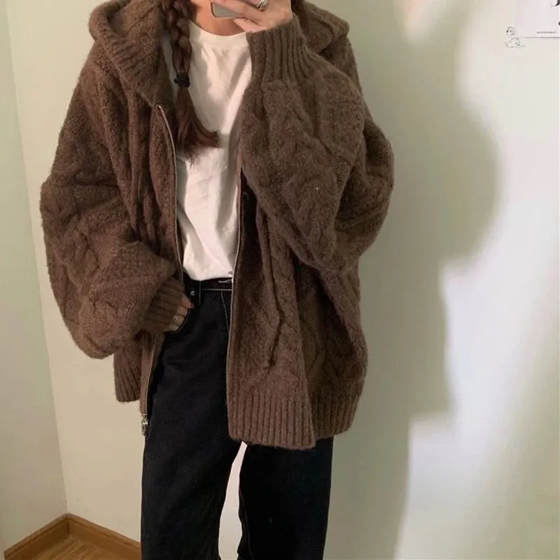 Cable Knit Chunky Oversized Cardigan