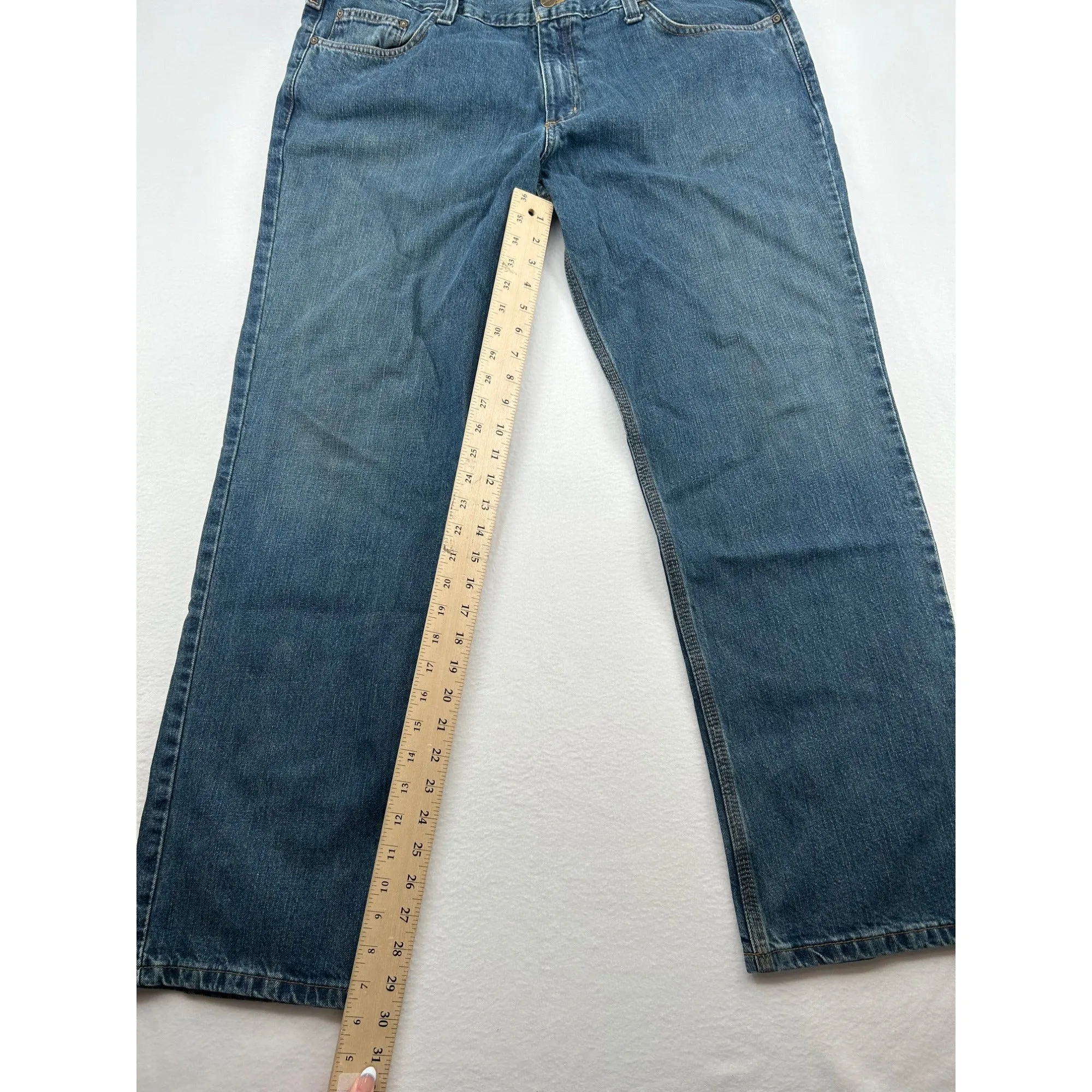 Carhartt Mens Relaxed Straight Jeans Size 40x32 Blue Denim #6435