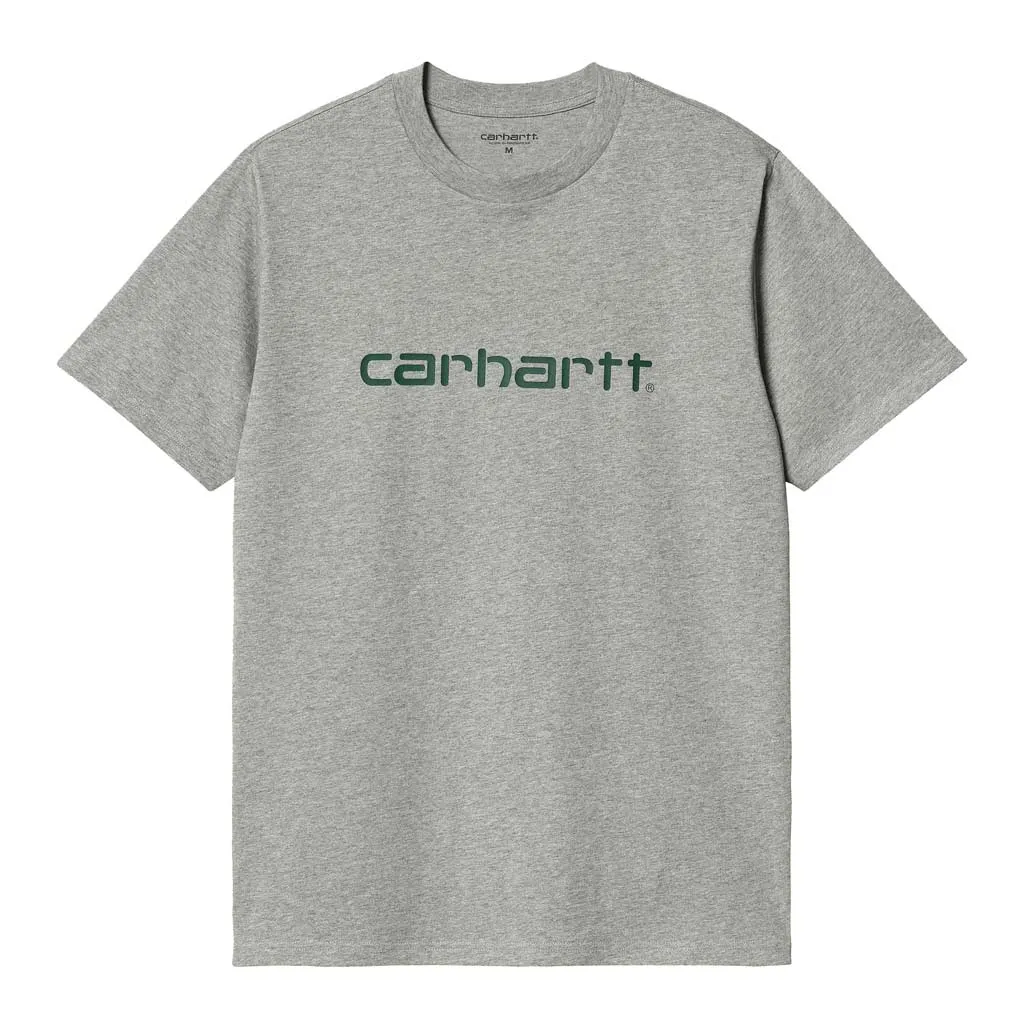 CARHARTT WIP SCRIPT T-SHIRT - GREY HEATHER/CHERVIL