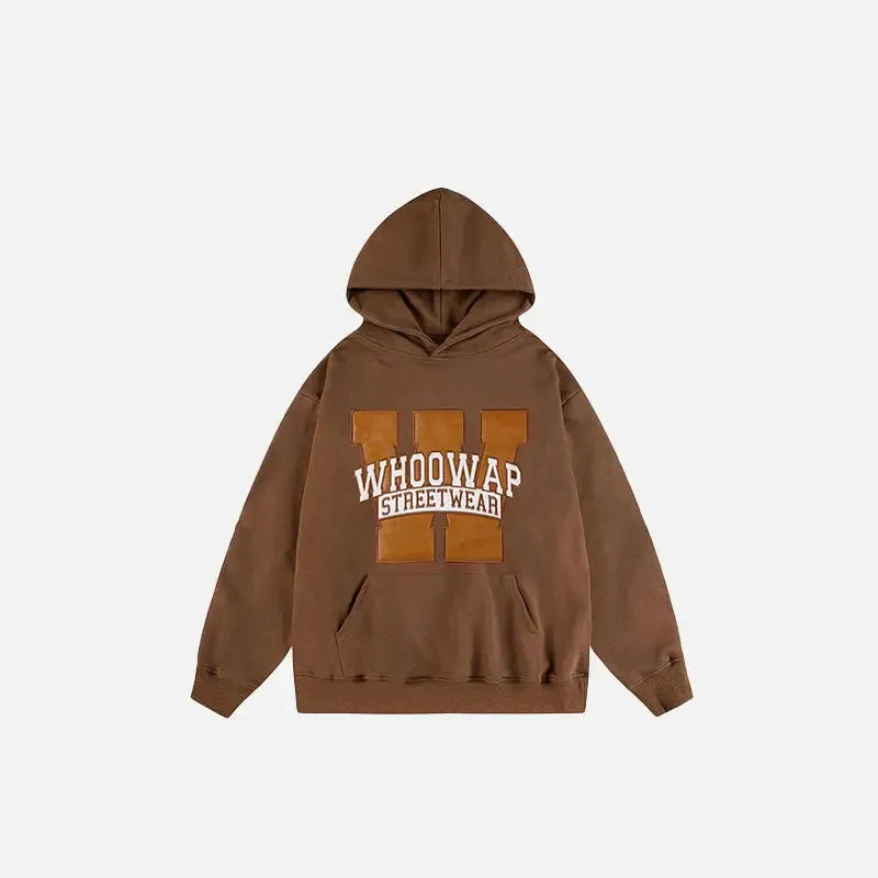 Casual Oversized Letter Print Hoodie for Y2K Style and Comfort