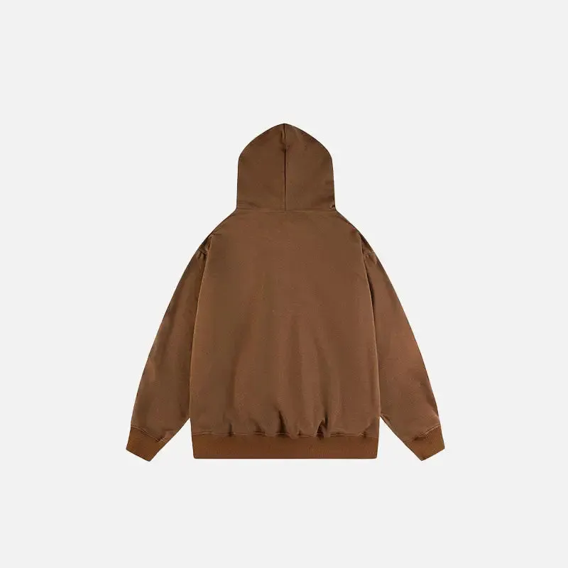 Casual Oversized Letter Print Hoodie for Y2K Style and Comfort