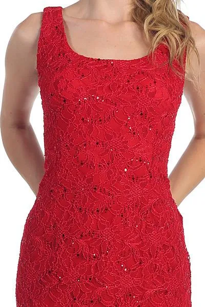 Celavie 2462 Modest Short Lace Dress With Matching Bolero Jacket