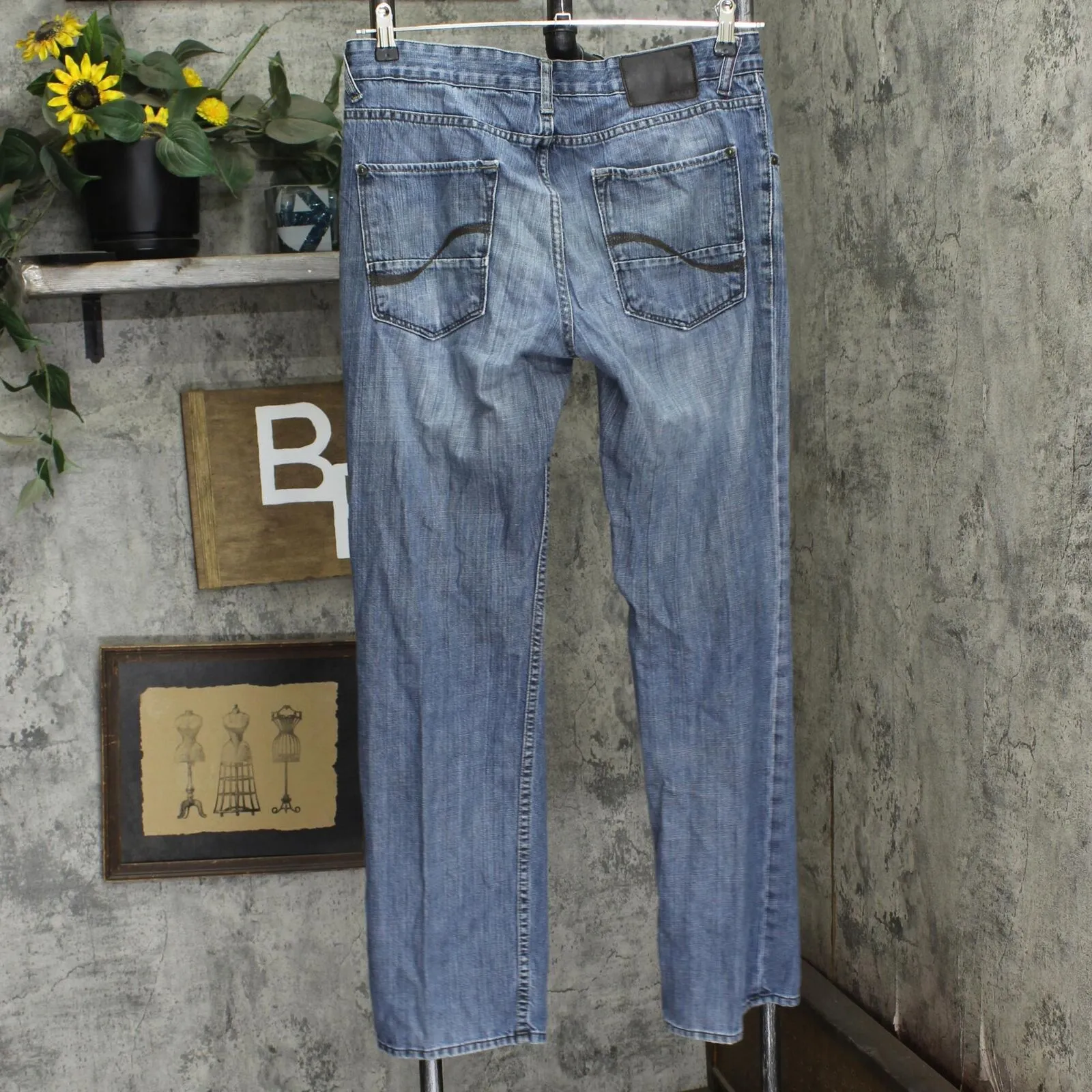 Celio Mens C*Five Straight Leg Button Fly Jeans 1678c2b2332d2f Blue 33x32