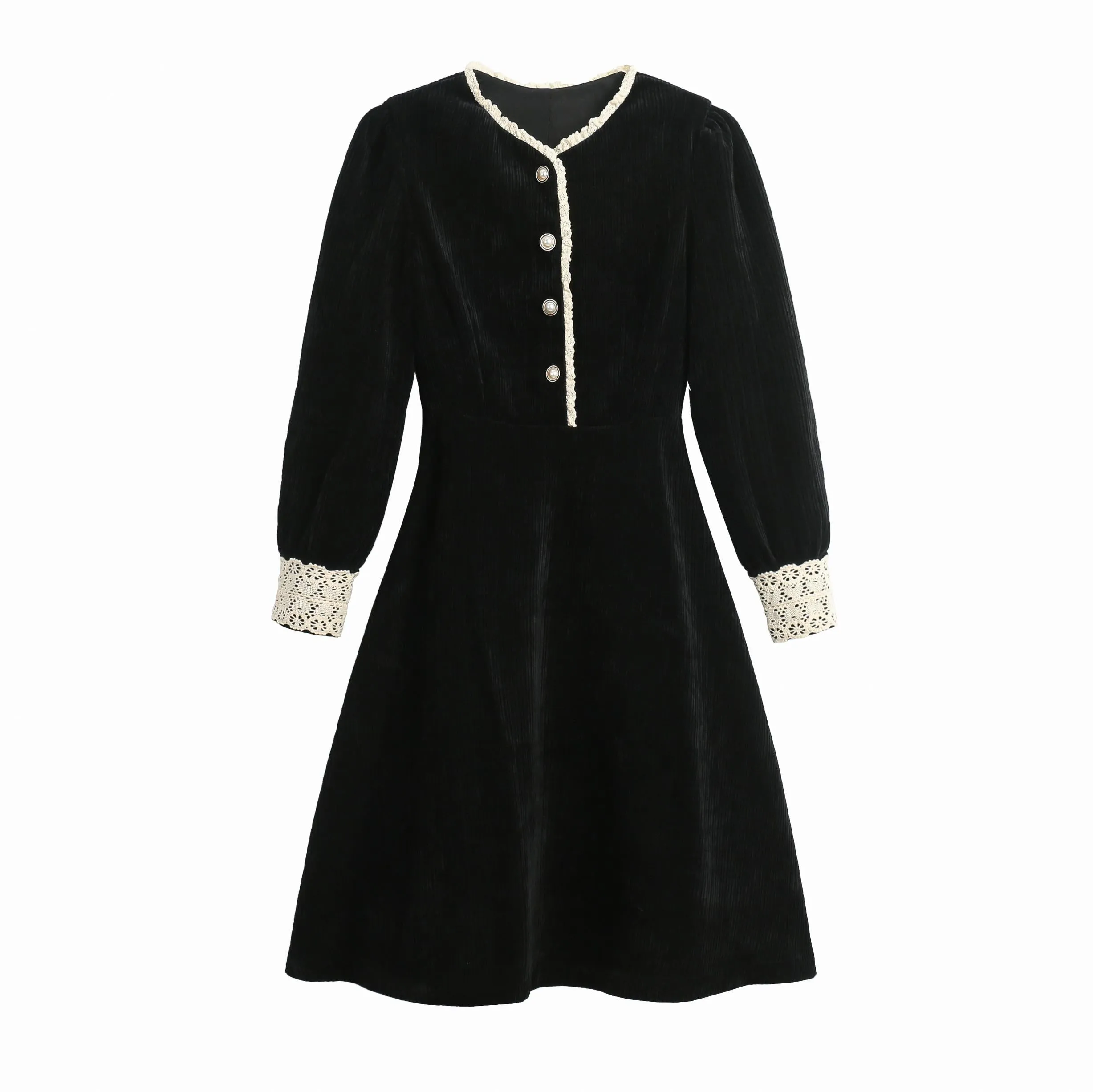 Chic Slimming Dress with Beautiful Paneling Design