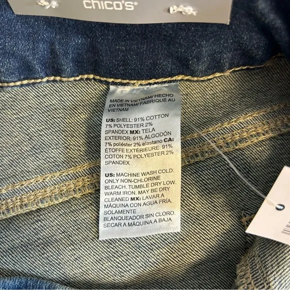 Chico’s Denim Pull-On Straight Leg Jeans Jeggings Size 4R Chico’s Size 0R