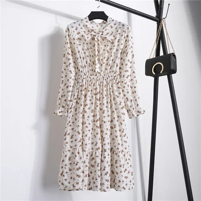 Chiffon Print Dress  Multiple Colors