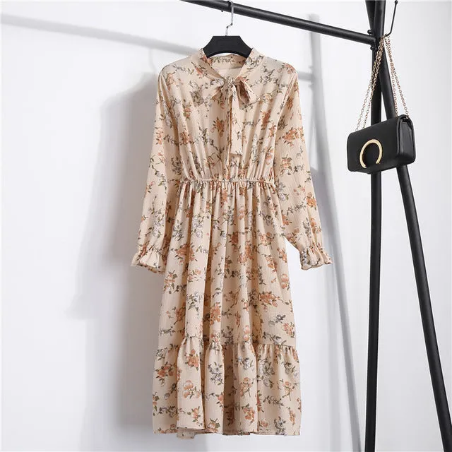 Chiffon Print Dress  Multiple Colors