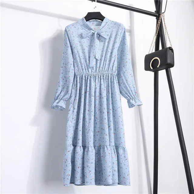 Chiffon Print Dress  Multiple Colors