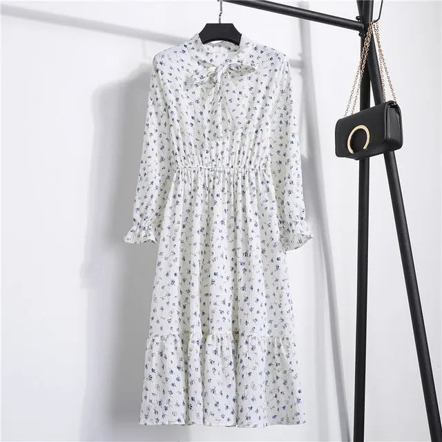 Chiffon Print Dress  Multiple Colors