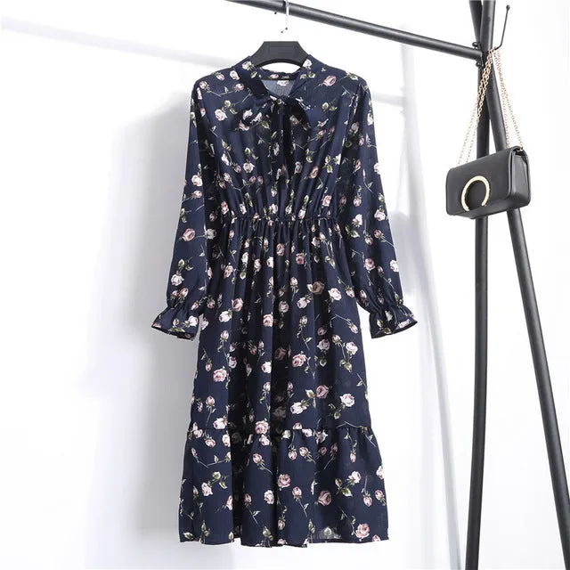Chiffon Print Dress  Multiple Colors