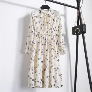 Chiffon Print Dress  Multiple Colors