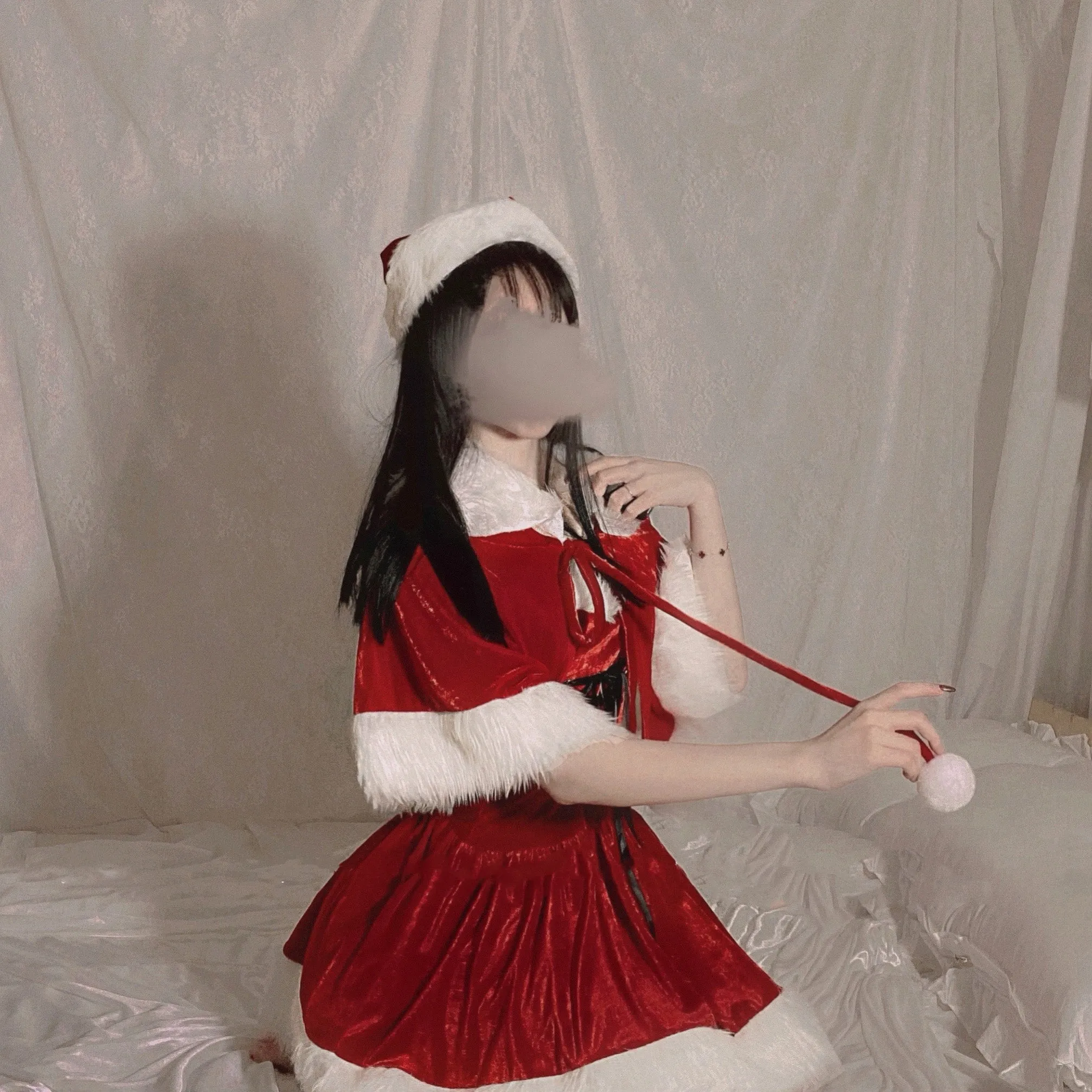 Christmas winter shawl dress (3-PIECE SET） KF82482