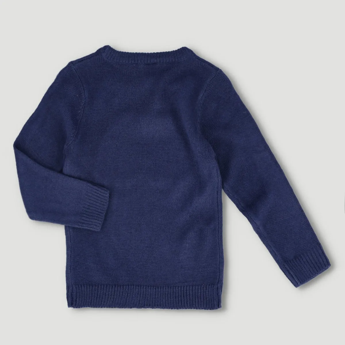 Chunky Knitwear With Rainbow Sequins - Navy