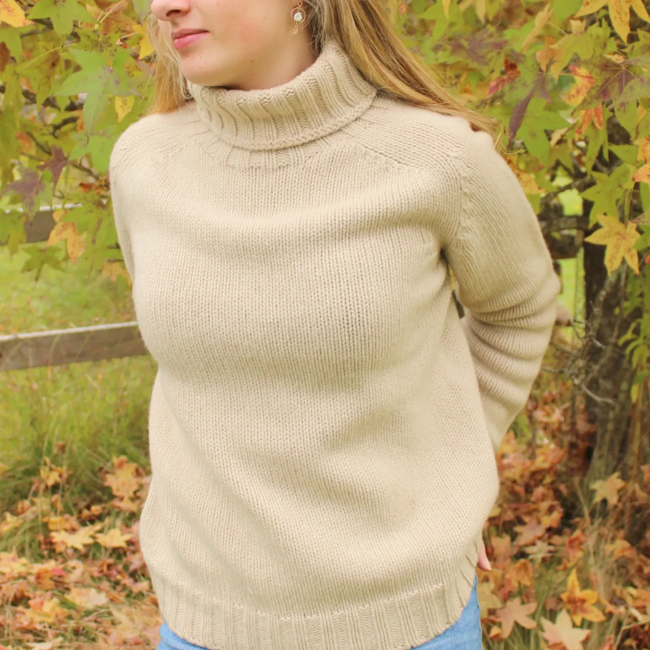 Chunky Roll Neck Jumper - Oatmeal