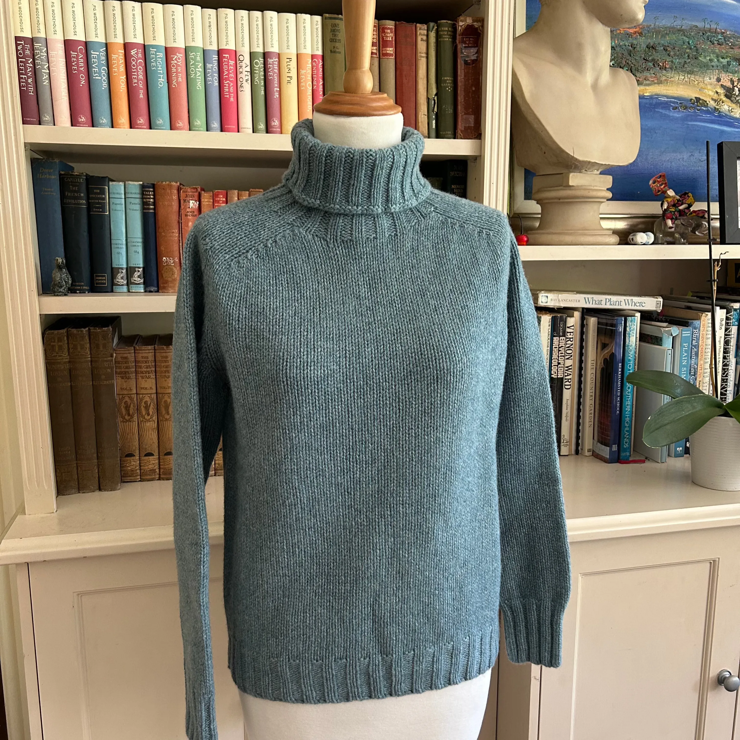 Chunky Roll Neck Jumper - Oribe Green