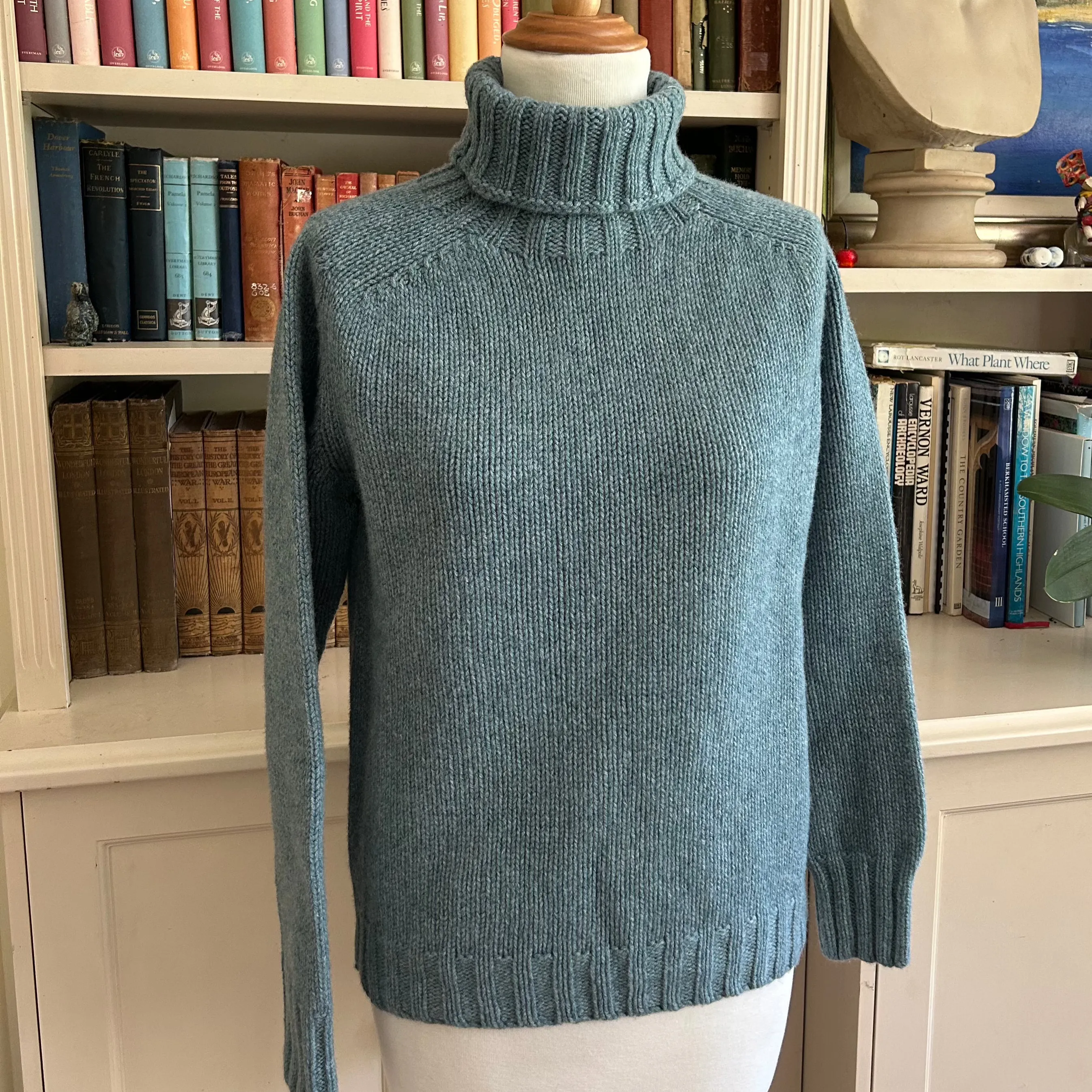 Chunky Roll Neck Jumper - Oribe Green