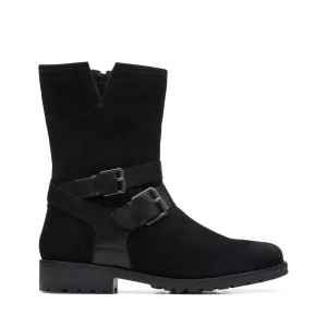 Clarkwell Mid - Black Wlined Leather