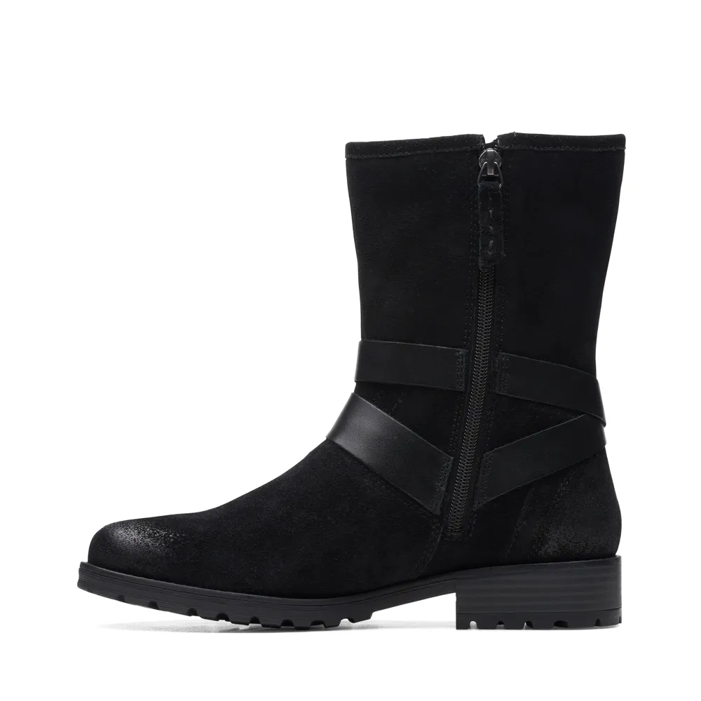 Clarkwell Mid - Black Wlined Leather