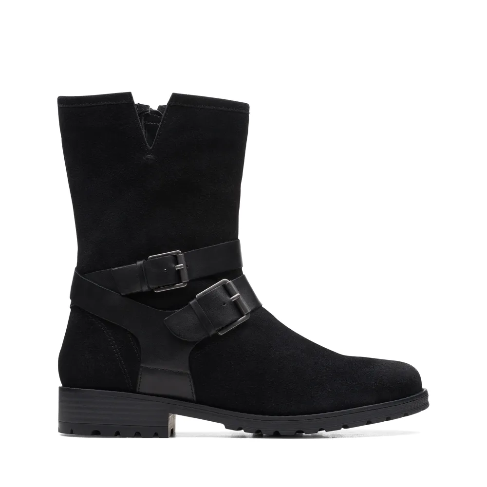 Clarkwell Mid - Black Wlined Leather