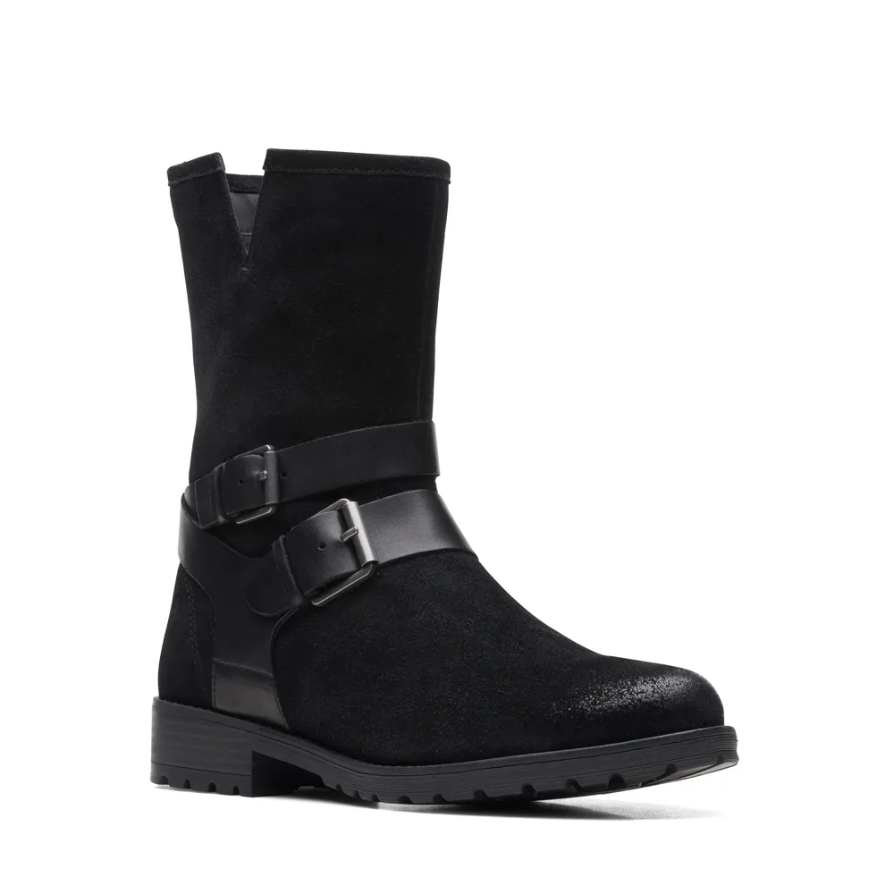 Clarkwell Mid - Black Wlined Leather