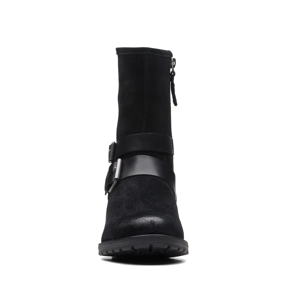 Clarkwell Mid - Black Wlined Leather